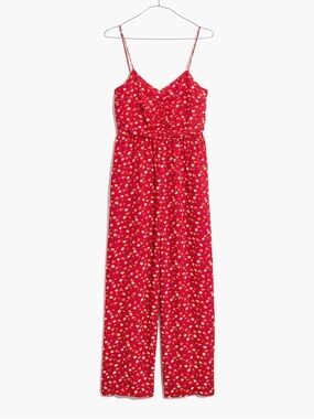 Madewell Ruched Wide-Leg Jumpsuit in Prairie Posies